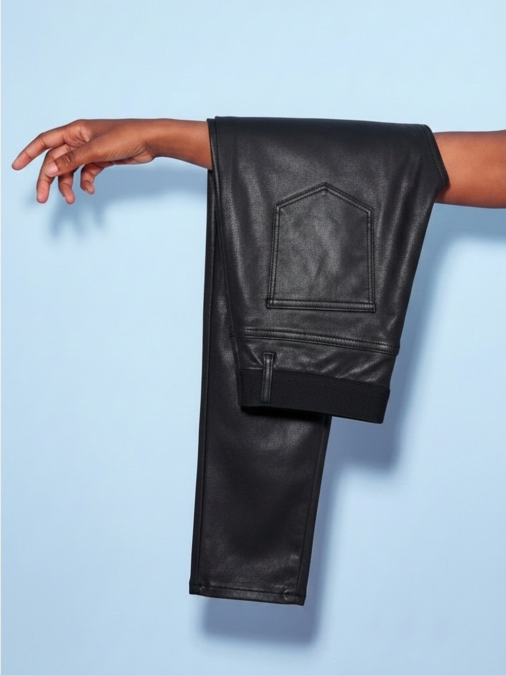 STATE Black Faux Leather Skinny Jeans